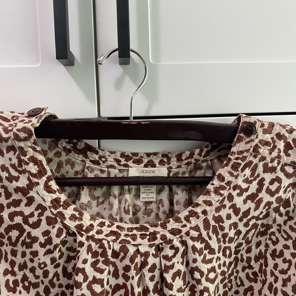 Jcrew cheetah Linen blouse - Picture 3 of 4